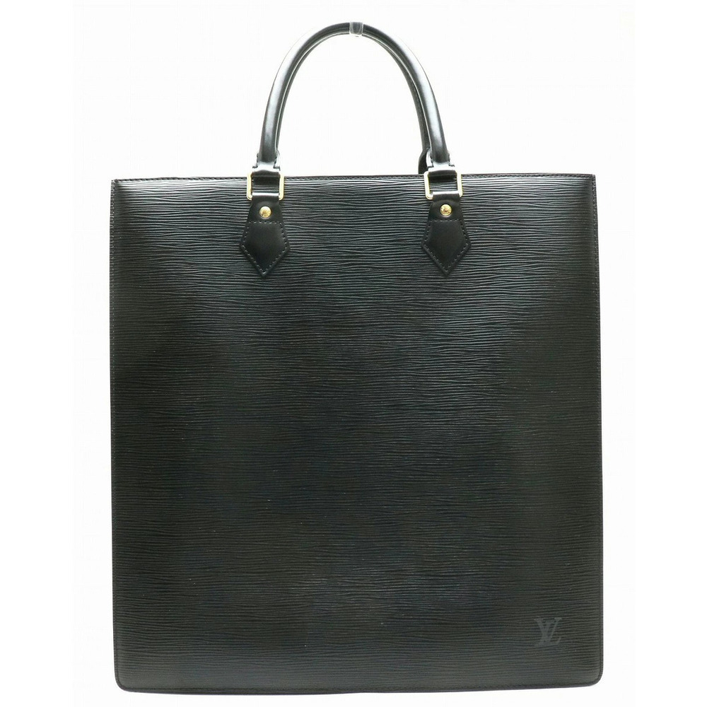 Louis Vuitton Epi Sac Plat Tote Bag Handbag Business Square Noir Black - Picture 1 of 9